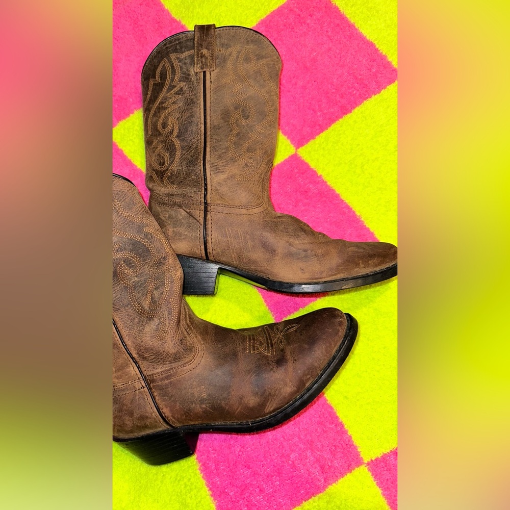 Smokey Mountain Boots π’Style 3034Y Brown Leather in Menβs size 7, EUC (worn 2x) - Picture 10 of 12
